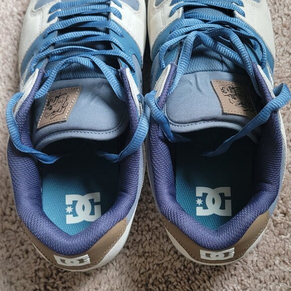 DC Men's Sneakers - Blue and Cream - Picture 5 of 5